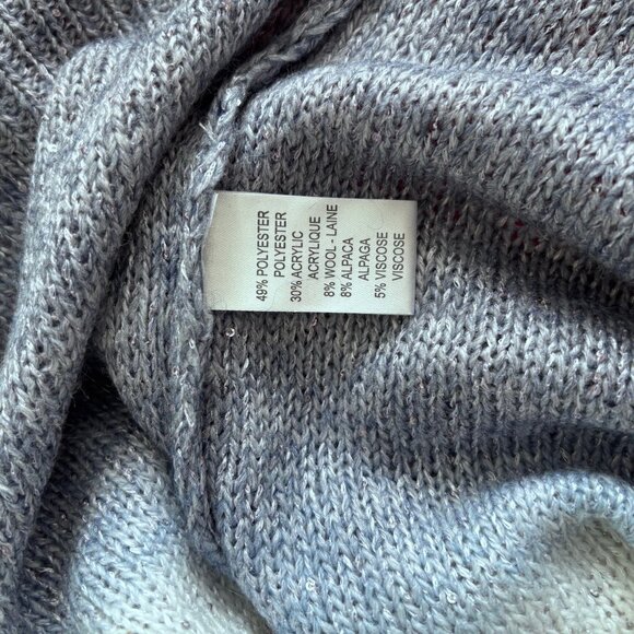 BELLINA WOOL AND ALPAKA BLEND EMBELLISHED OMBRE DESIGN SWEATER, SZ. M, NWT - Picture 9 of 9